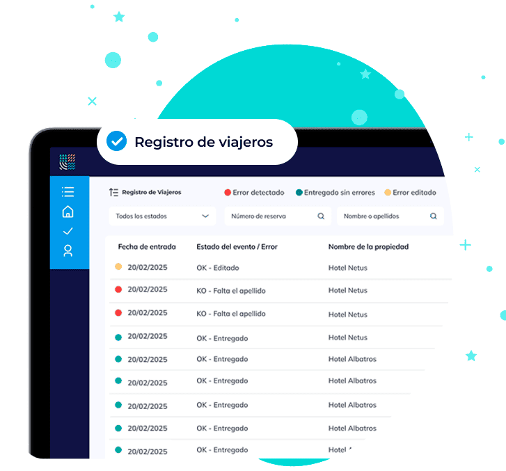 Registro de viajeros para hotel | check in hoteles | Civitfun